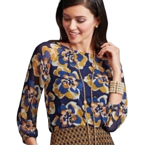 Cabi Lydia floral chiffon blouse - Picture 2 of 9